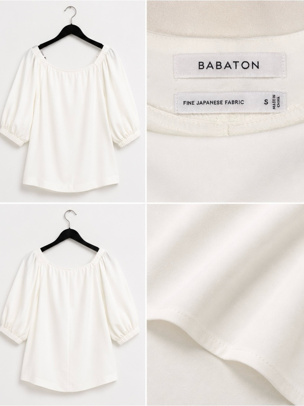 🚨 Babaton by Aritzia White Blouse | Women’s Size S | Minimalist Office Top - Picture 2 of 5